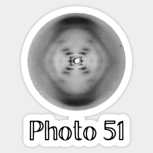 Photo 51  X-ray diffraction of DNA by Rosalind Franklin, Raymond Gosling Nature Women in STEM science Sticker